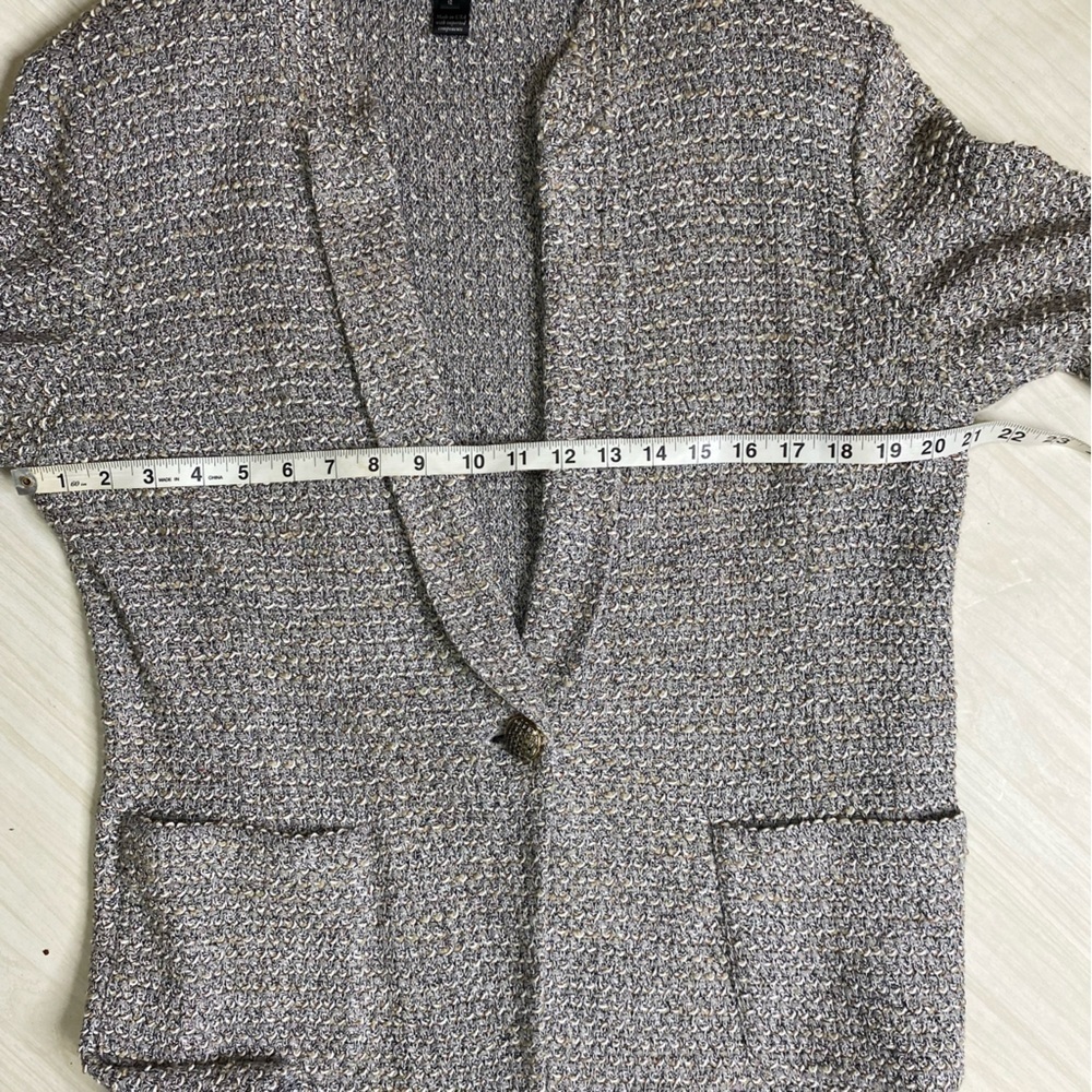 St.John’s Gray tan tweed like Blazer jacket size 12 - Picture 14 of 16